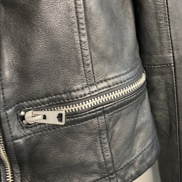 All Saints Black Leather Jacket - Picture 12 of 13